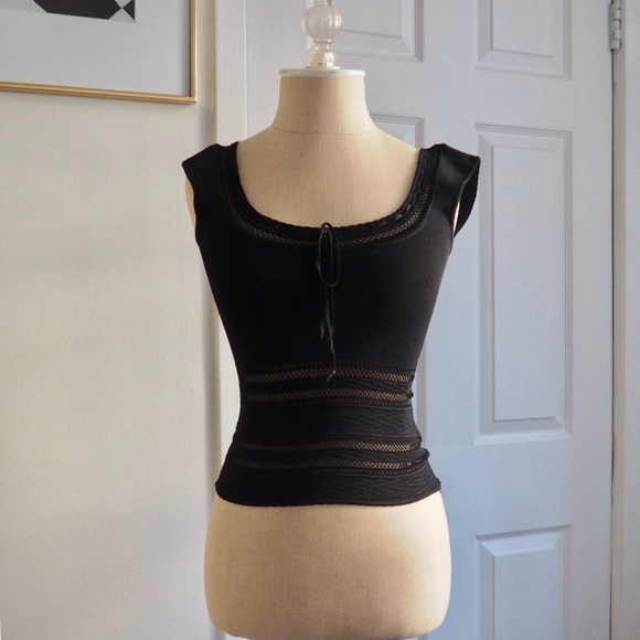 bebe Tops - bebe Ruffle Bandage Top